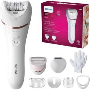 Open box Philips Epilator Series 8000, Wet & Dry, 3-in-1 with Shaver & Trimmer